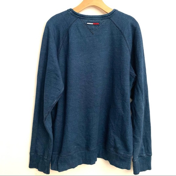 Tommy Hilfiger sweatshirt crewneck denim pullover size L - Picture 4 of 8